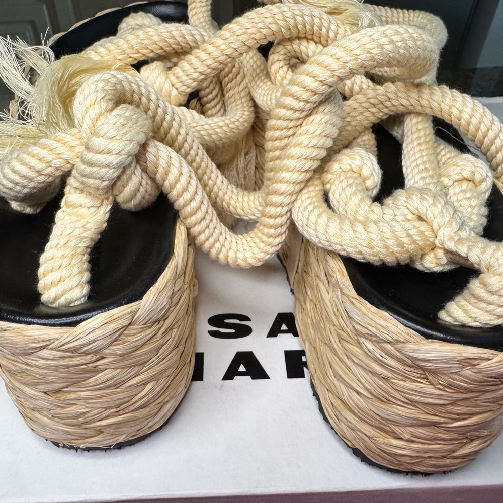 Isabel Marant Cream Rope Sandals - Picture 4 of 9